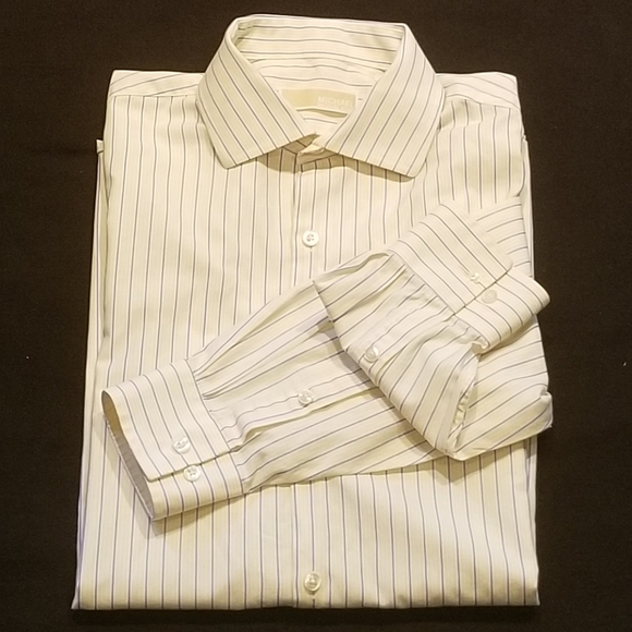 Michael by Michael Kors Blue Striped Shirt SZ 16.5 - Picture 3 of 6